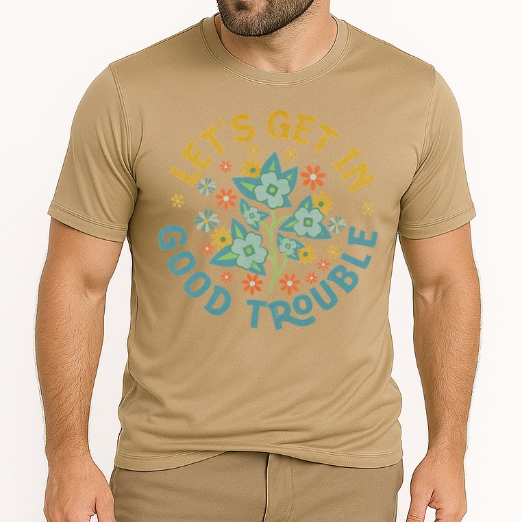 Subtle 8647 Boho Floral Resist Performance Shirt