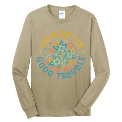 Subtle 8647 Boho Floral Resist Tall Long Sleeve T-Shirt