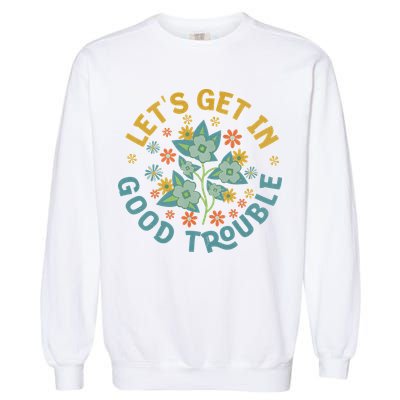 Subtle 8647 Boho Floral Resist Garment-Dyed Sweatshirt