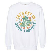 Subtle 8647 Boho Floral Resist Garment-Dyed Sweatshirt
