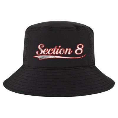 Section 8 Vintage Varsity Distressed Throwback Style Cool Comfort Performance Bucket Hat