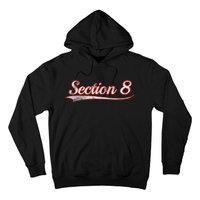 Section 8 Vintage Varsity Distressed Throwback Style Hoodie