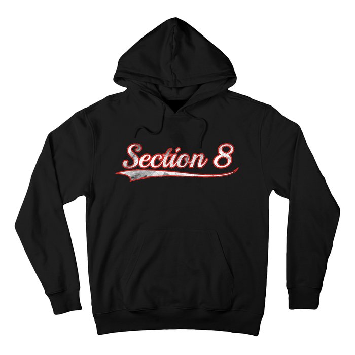 Section 8 Vintage Varsity Distressed Throwback Style Hoodie