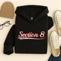 Section 8 Vintage Varsity Distressed Throwback Style Hoodie
