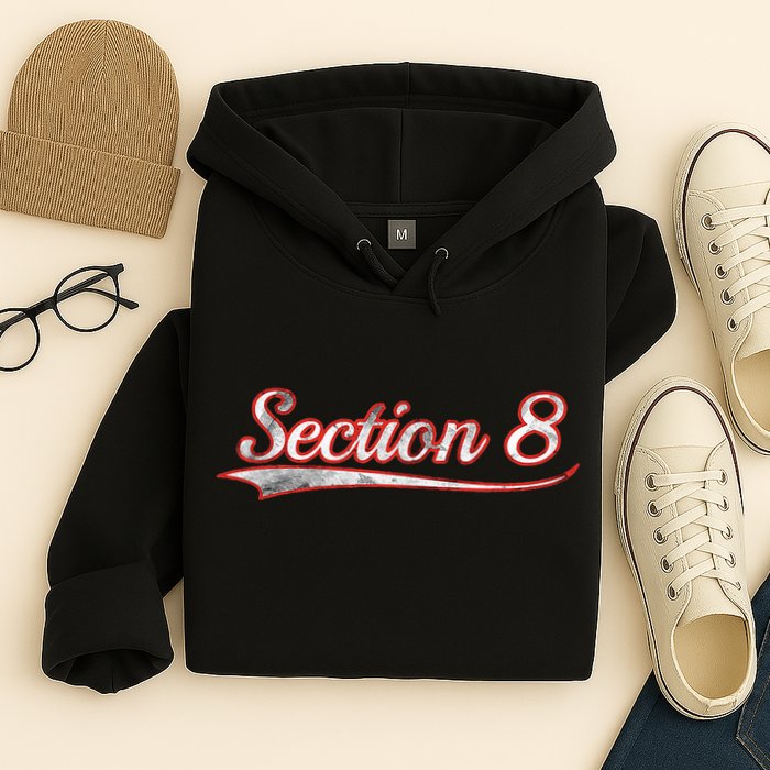Section 8 Vintage Varsity Distressed Throwback Style Hoodie