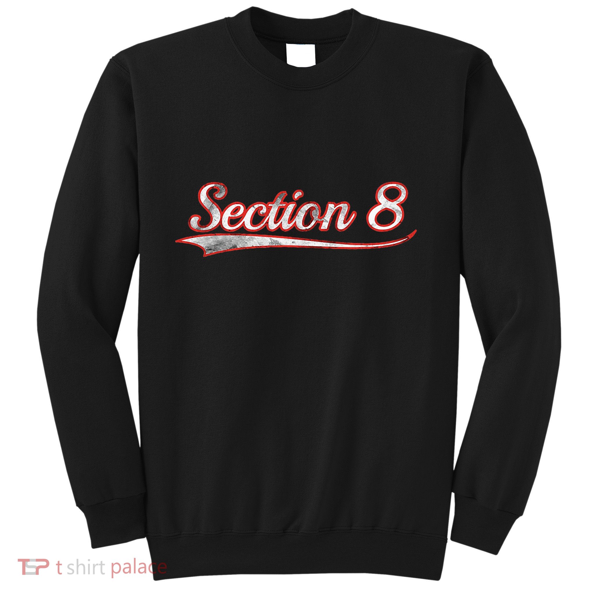 Section 8 Vintage Varsity Distressed Throwback Style Sweatshirt