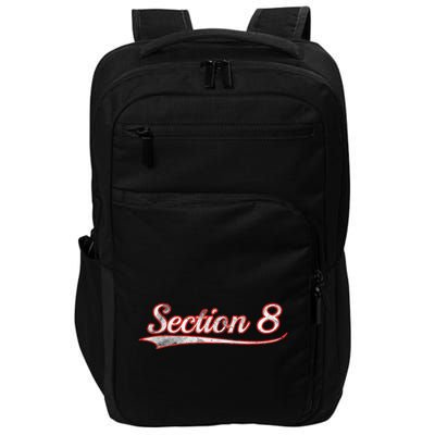 Section 8 Vintage Varsity Distressed Throwback Style Impact Tech Backpack