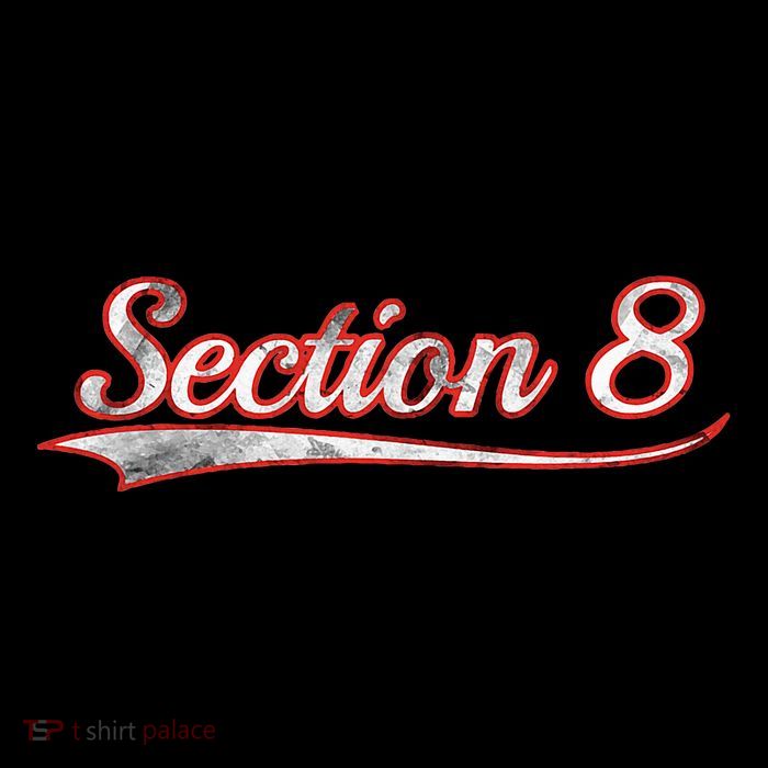 Section 8 Vintage Varsity Distressed Throwback Style Button
