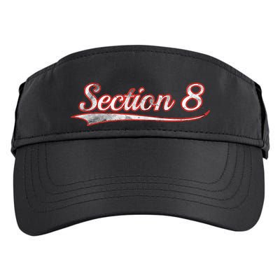 Section 8 Vintage Varsity Distressed Throwback Style Adult Drive Performance Visor