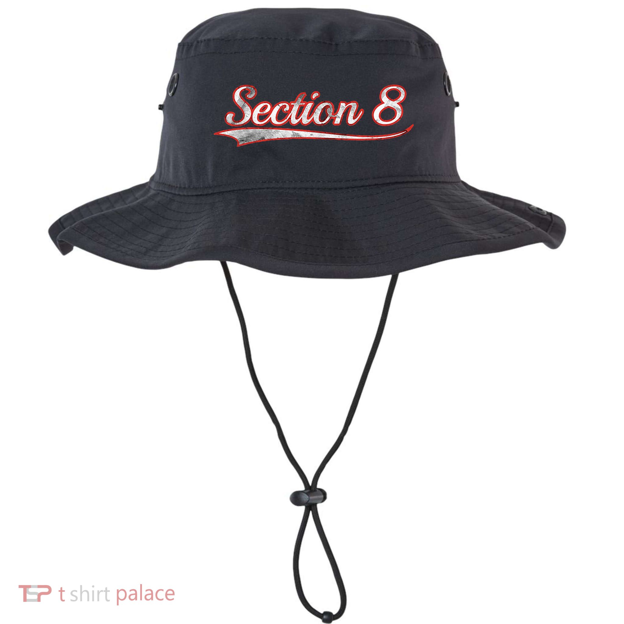 Section 8 Vintage Varsity Distressed Throwback Style Bucket Hat