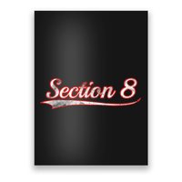 Section 8 Vintage Varsity Distressed Throwback Style Poster