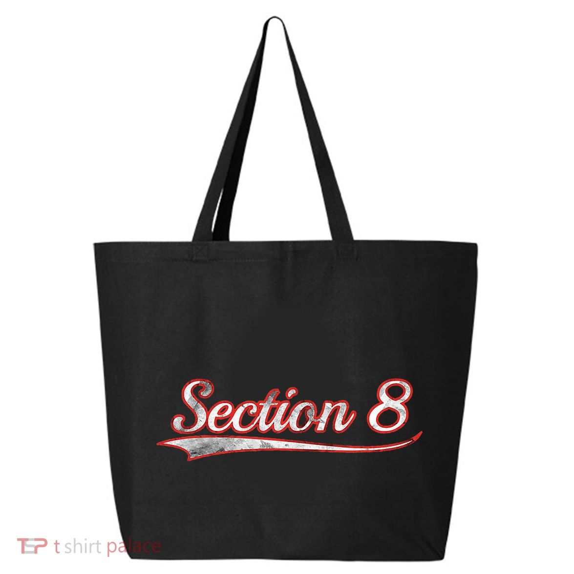Section 8 Vintage Varsity Distressed Throwback Style 25L Jumbo Tote