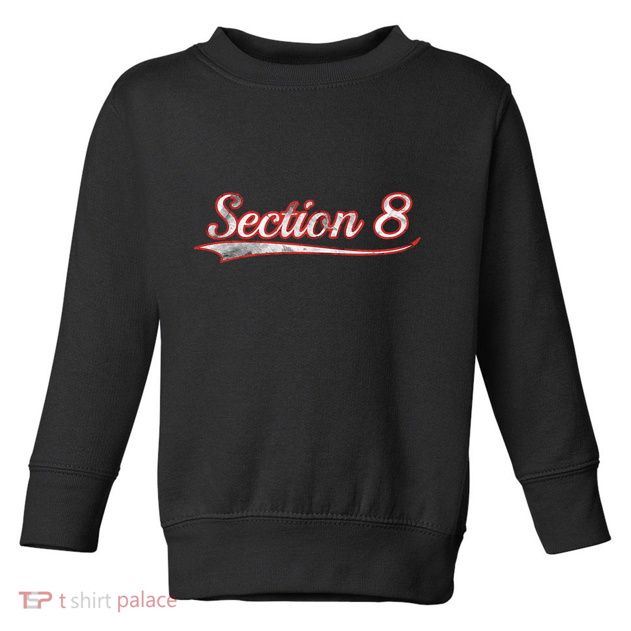 Section 8 Vintage Varsity Distressed Throwback Style Toddler Sweatshirt