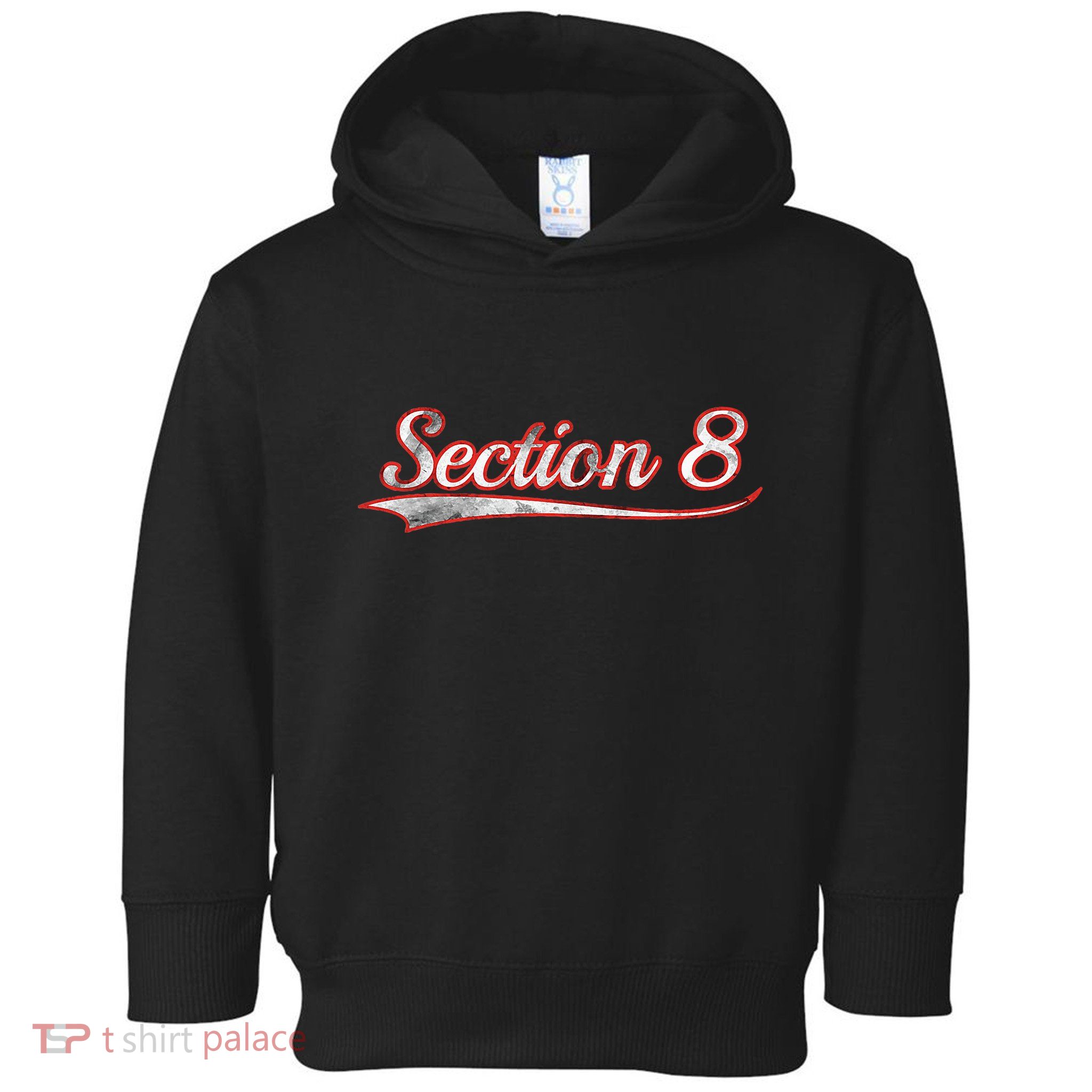 Section 8 Vintage Varsity Distressed Throwback Style Toddler Hoodie