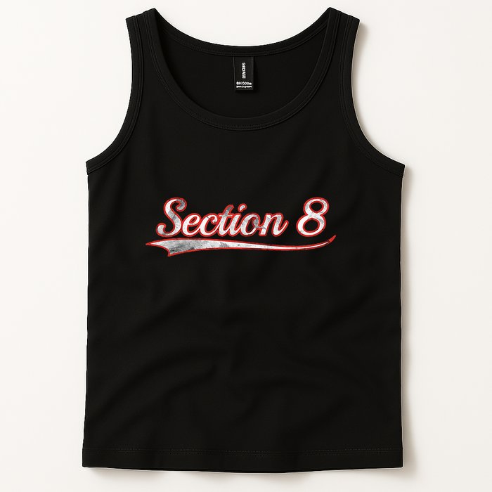 Section 8 Vintage Varsity Distressed Throwback Style Tank Top