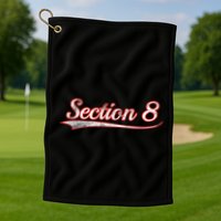 Section 8 Vintage Varsity Distressed Throwback Style Golf Towel