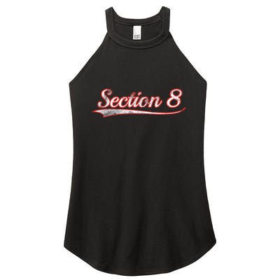 Section 8 Vintage Varsity Distressed Throwback Style Women's Perfect Tri Rocker Tank