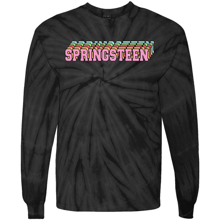 Springsteen 80s Vintage Retro Spring Tie-Dye Long Sleeve Shirt