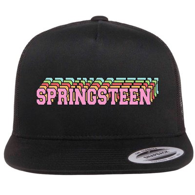 Springsteen 80s Vintage Retro Spring Flat Bill Trucker Hat