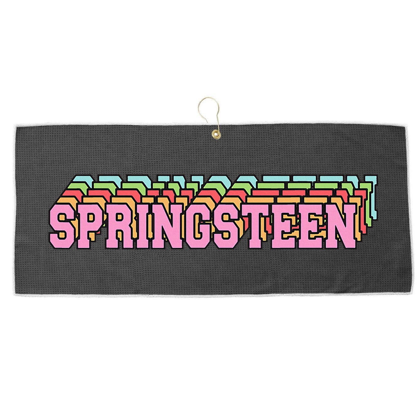 Springsteen 80s Vintage Retro Spring Large Microfiber Waffle Golf Towel