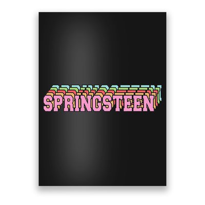 Springsteen 80s Vintage Retro Spring Poster