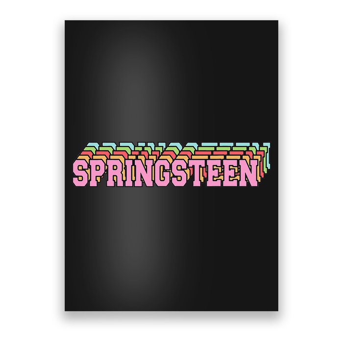 Springsteen 80s Vintage Retro Spring Poster