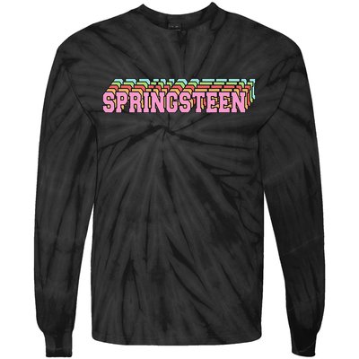 Springsteen 80s Vintage Retro Spring Tie-Dye Long Sleeve Shirt