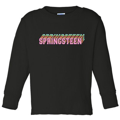 Springsteen 80s Vintage Retro Spring Toddler Long Sleeve Shirt