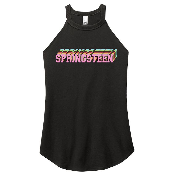 Springsteen 80s Vintage Retro Spring Women's Perfect Tri Rocker Tank
