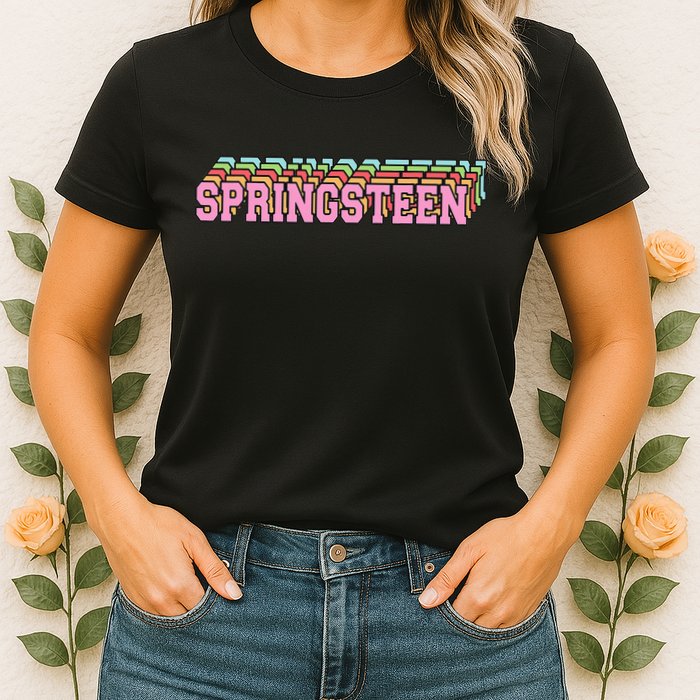 Springsteen 80s Vintage Retro Spring Womens T-Shirt