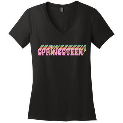 Springsteen 80s Vintage Retro Spring Women's V-Neck T-Shirt