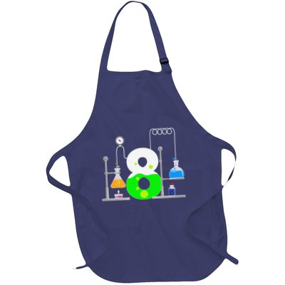 Scientist 8 Years Old 8th Birthday Experiments Science Full-Length Apron With Pockets