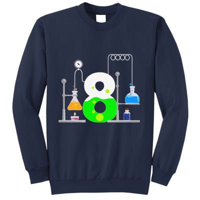 Scientist 8 Years Old 8th Birthday Experiments Science Sweatshirt
