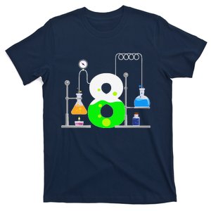 Scientist 8 Years Old 8th Birthday Experiments Science T-Shirt