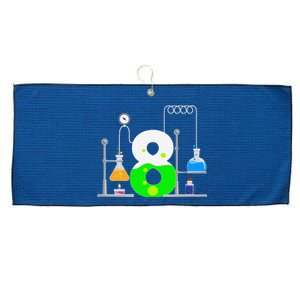 Scientist 8 Years Old 8th Birthday Experiments Science Large Microfiber Waffle Golf Towel