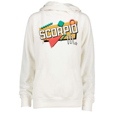 Scorpio 90s Horoscope Zodiac Sign Astrology Meaningful Gift Womens Funnel Neck Pullover Hood