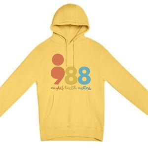 Semicolon 988 Mental Health Matters Premium Pullover Hoodie