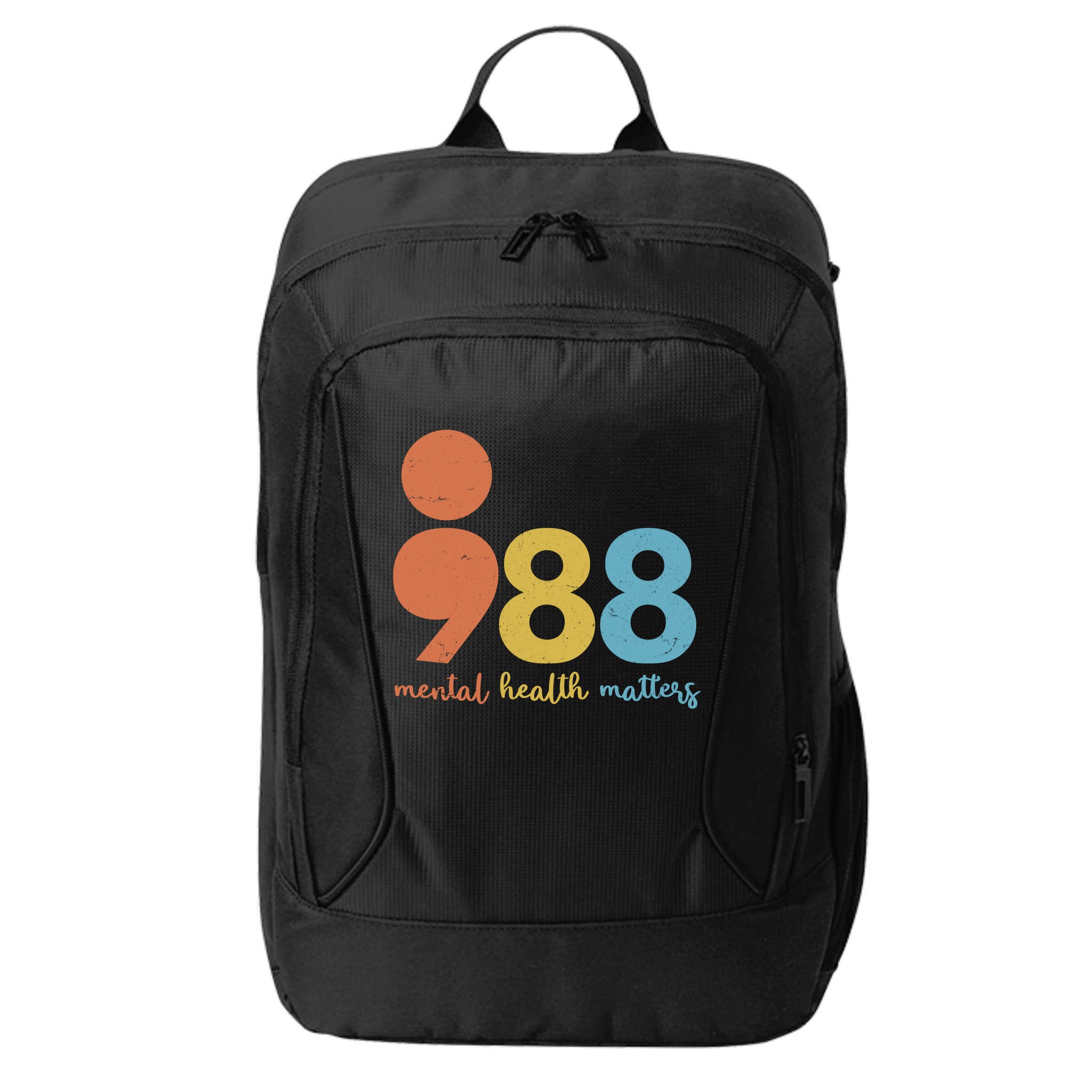 Semicolon 988 Mental Health Matters City Backpack