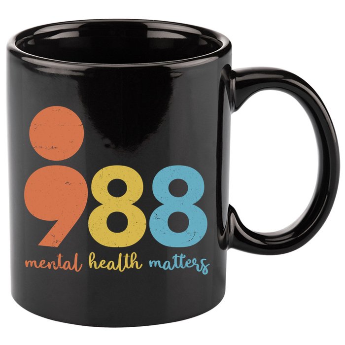 Semicolon 988 Mental Health Matters 11oz C Handle Ceramic Mug