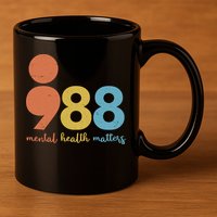 Semicolon 988 Mental Health Matters 11oz C Handle Ceramic Mug