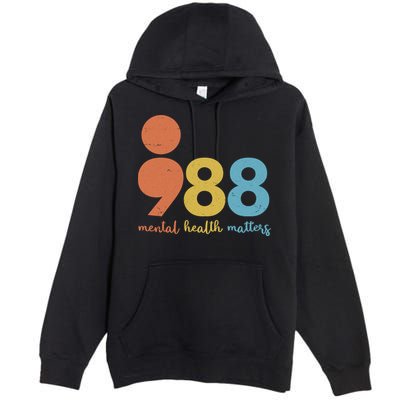 Semicolon 988 Mental Health Matters Premium Pullover Hoodie