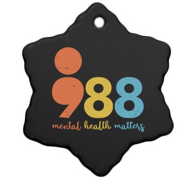 Semicolon 988 Mental Health Matters Ceramic Star Ornament