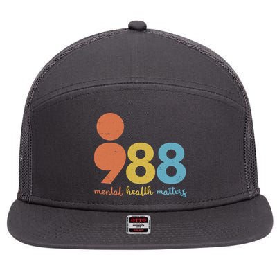 Semicolon 988 Mental Health Matters 7 Panel Mesh Trucker Snapback Hat