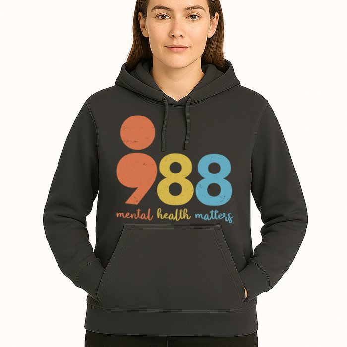 Semicolon 988 Mental Health Matters Hoodie