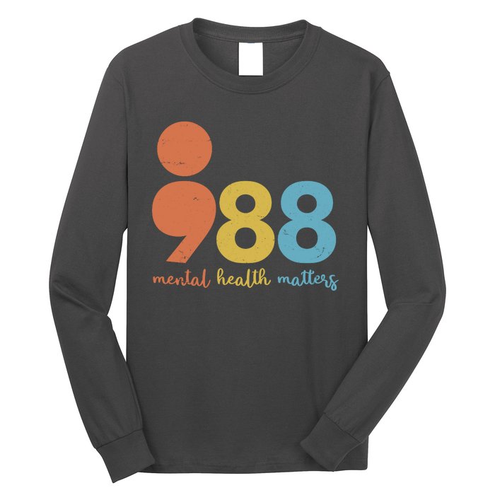 Semicolon 988 Mental Health Matters Long Sleeve Shirt