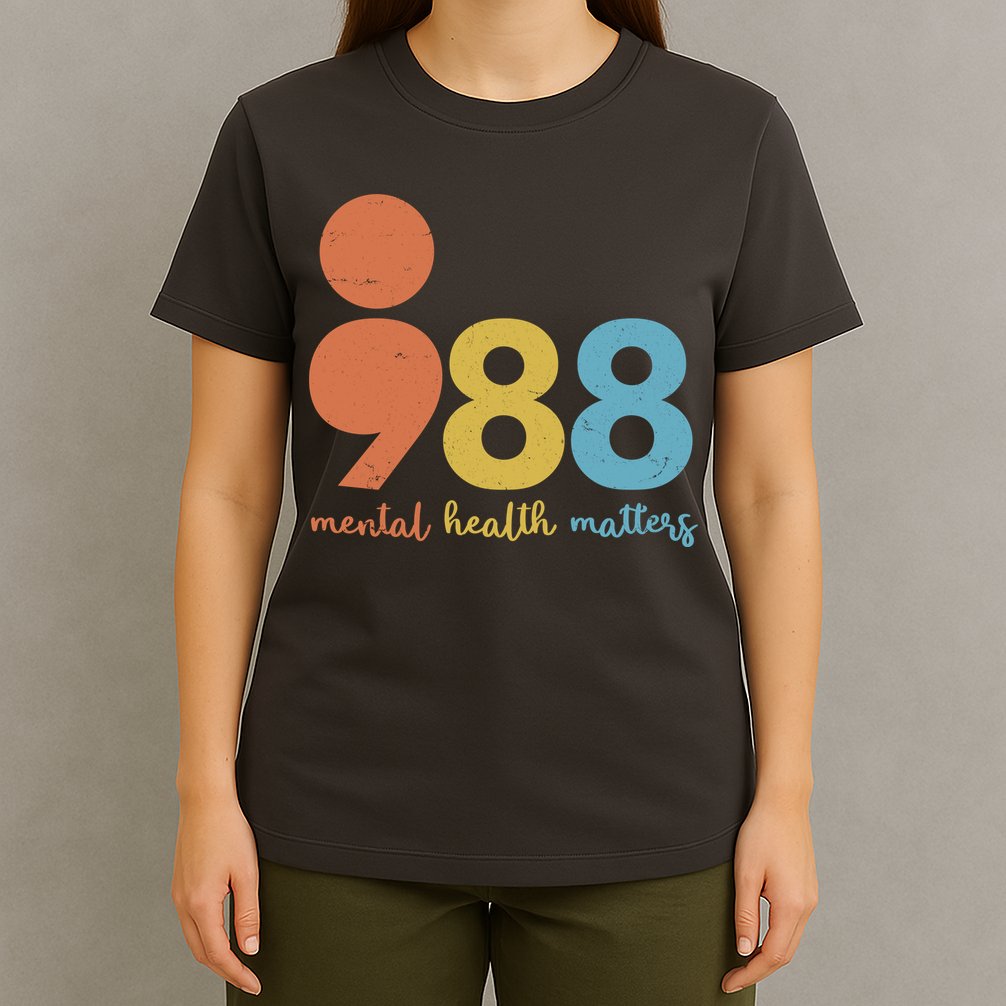 Semicolon 988 Mental Health Matters T-Shirt