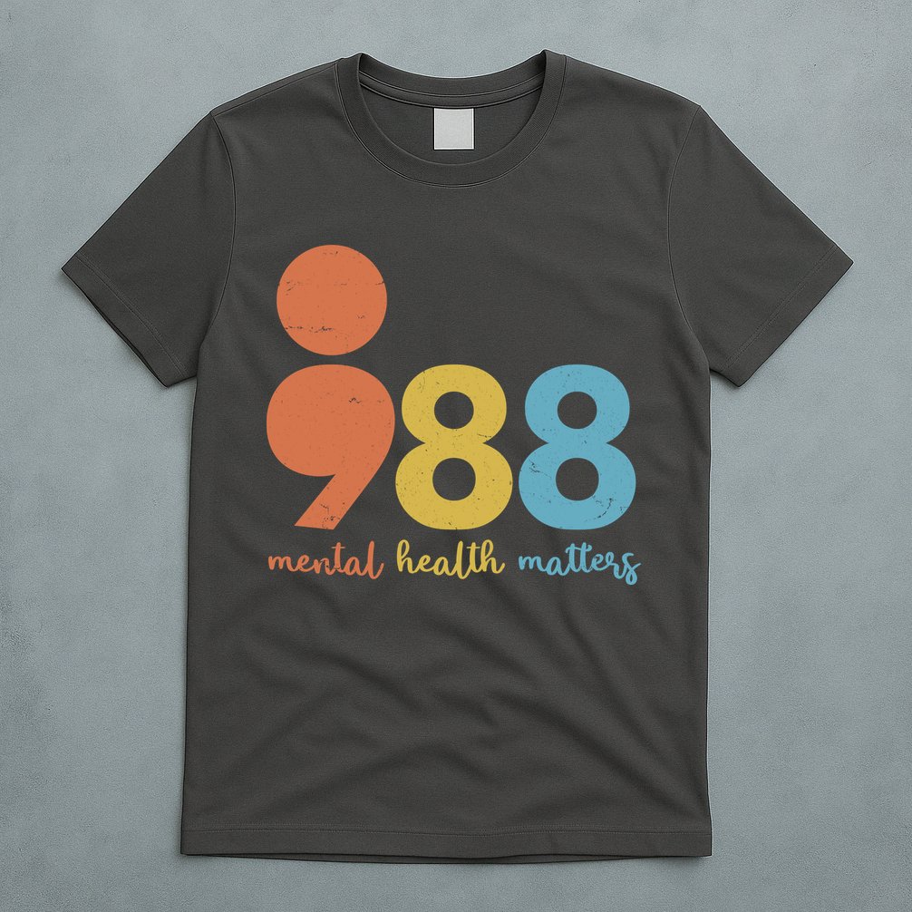 Semicolon 988 Mental Health Matters T-Shirt