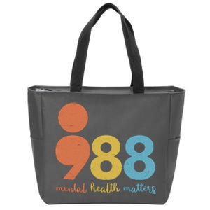 Semicolon 988 Mental Health Matters Zip Tote Bag