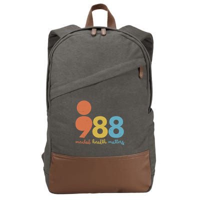 Semicolon 988 Mental Health Matters Cotton Canvas Backpack