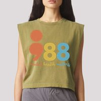 Semicolon 988 Mental Health Matters Garment-Dyed Women's Muscle Tee